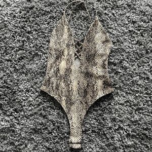 Fashion Nova Snakeskin Bodysuit